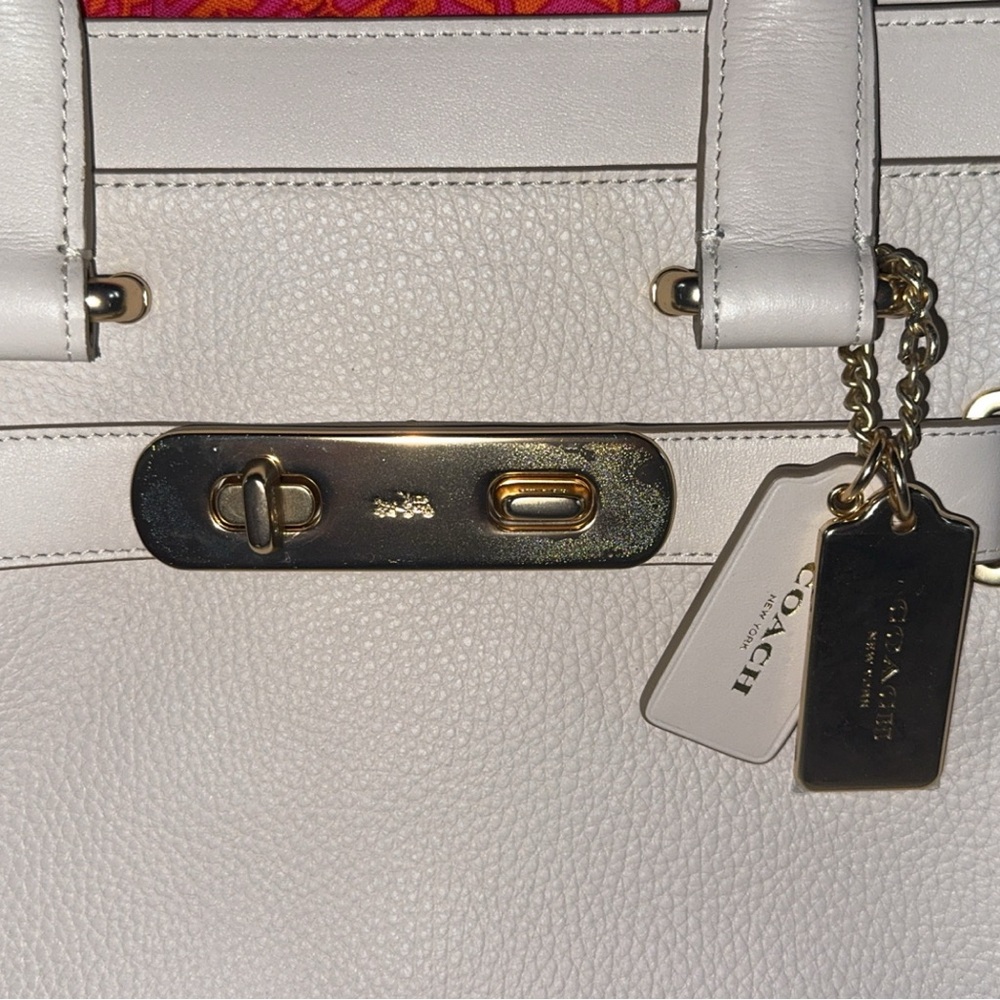 Coach White Leather Handbag